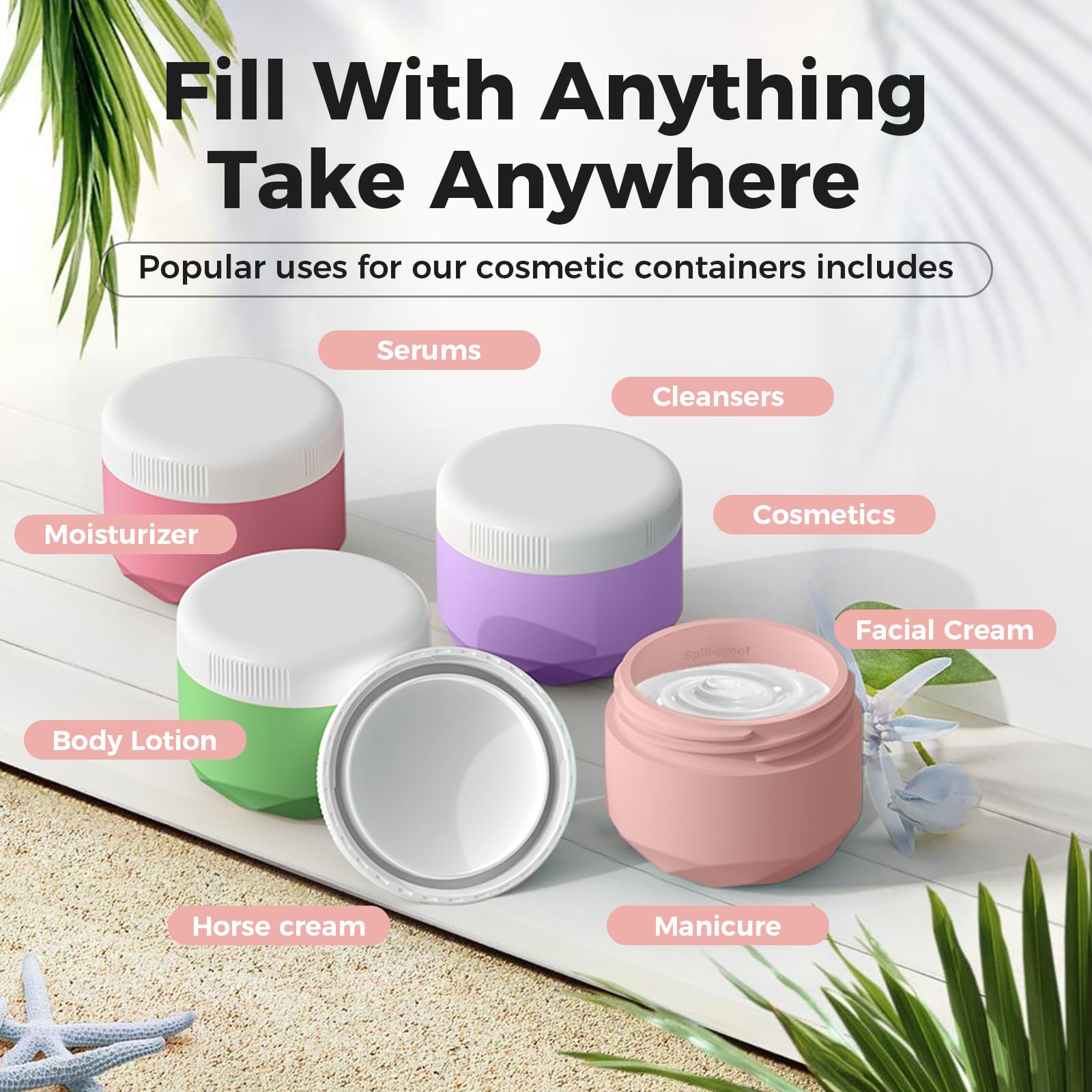 Foto 6 pulgar | Tarros De Crema De Silicona Travel Containers Wlead, 30 Ml, Tsa, Paquete De 4 - Venta Internacional.