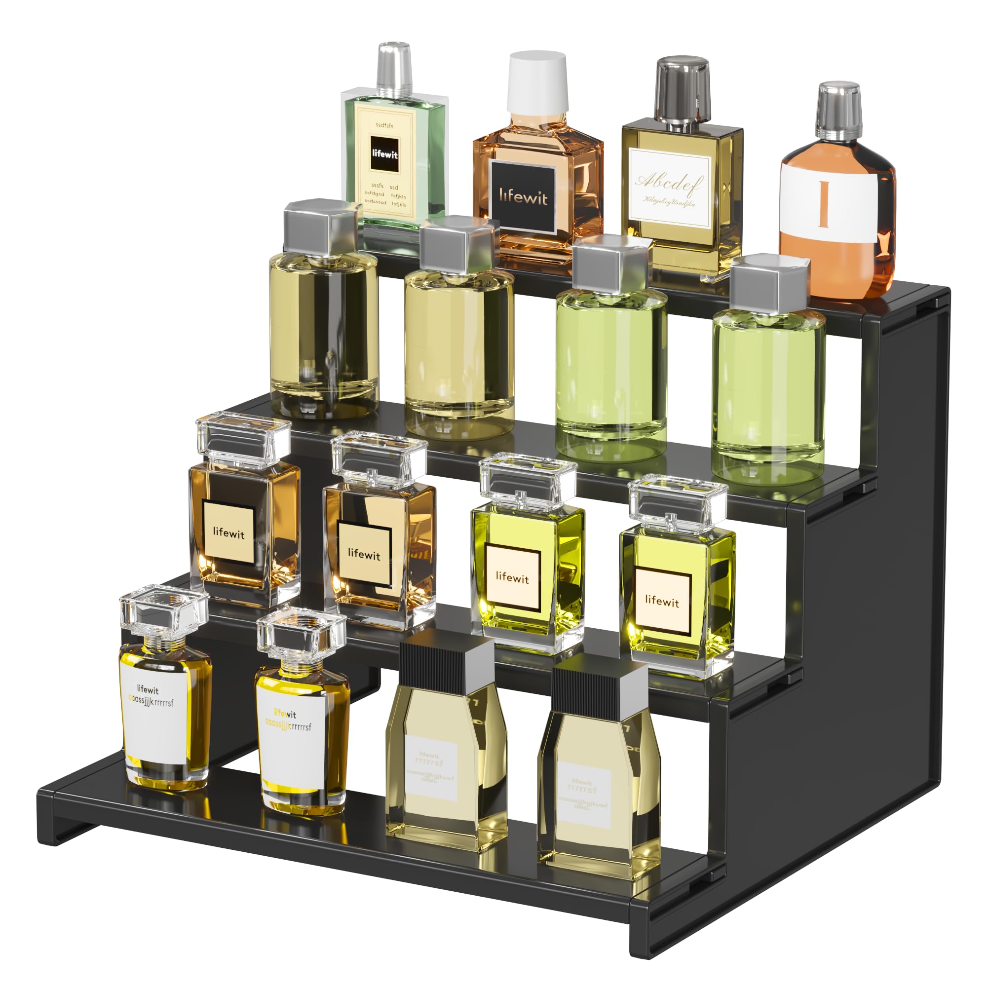 Organizador De Perfumes Lifewit, Soporte De Plástico Oscuro Para Colonias, 30 Cm - Venta Internacional.