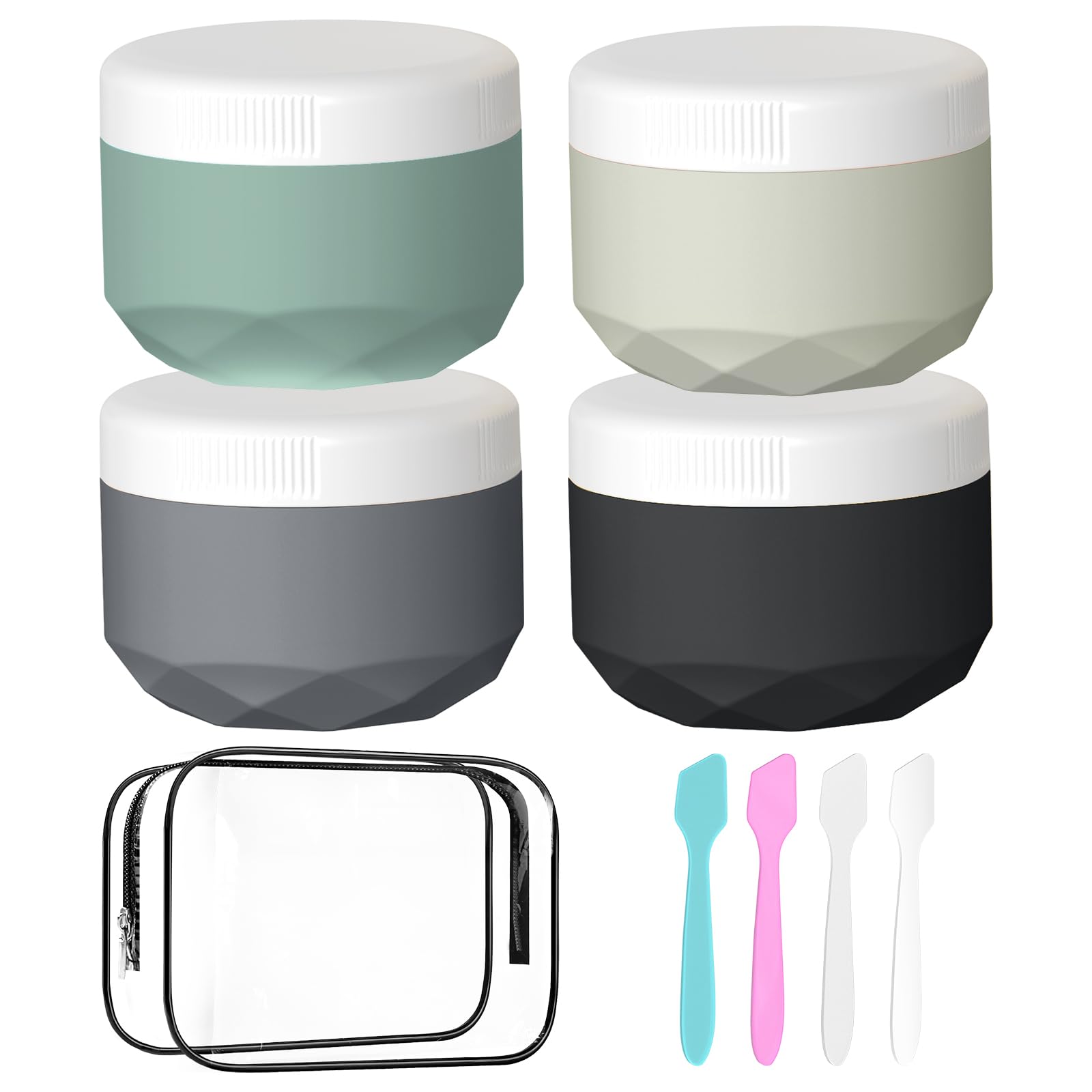 Tarros De Crema De Silicona Travel Containers Wlead, 30 Ml, Tsa, Paquete De 4 - Venta Internacional.