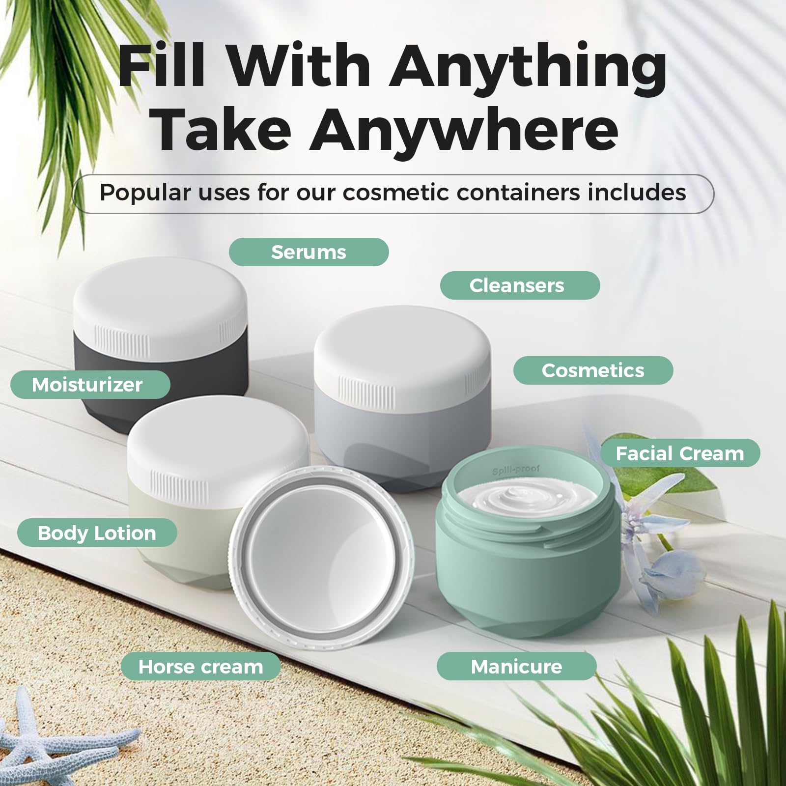 Foto 6 pulgar | Tarros De Crema De Silicona Travel Containers Wlead, 30 Ml, Tsa, Paquete De 4 - Venta Internacional.