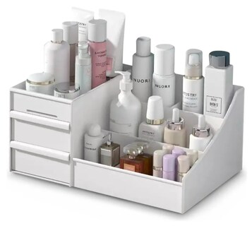 Foto 2 | Xtellar Organizador De Maquillaje Blanco Elegante Con Espaciosos 9 Compartimentos