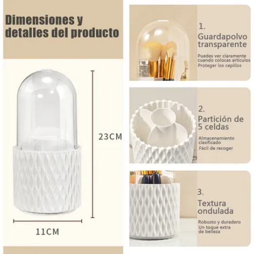 Foto 3 pulgar | Caja Xtellar De Almacenamiento Cosmética Giratoria A Prueba De Polvo