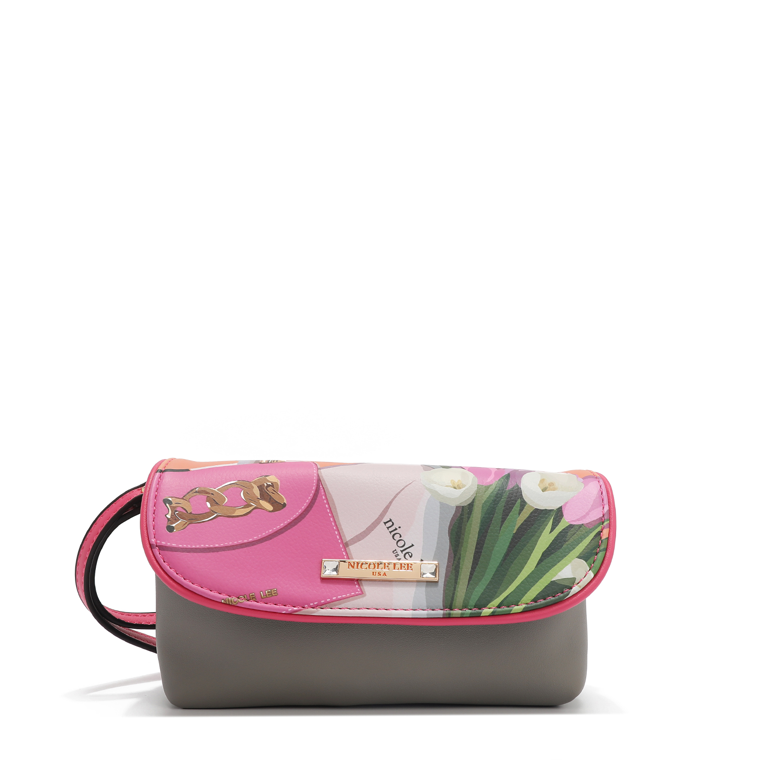 Cosmetiquera Con Solapa De Nicole Print Violet Blossom