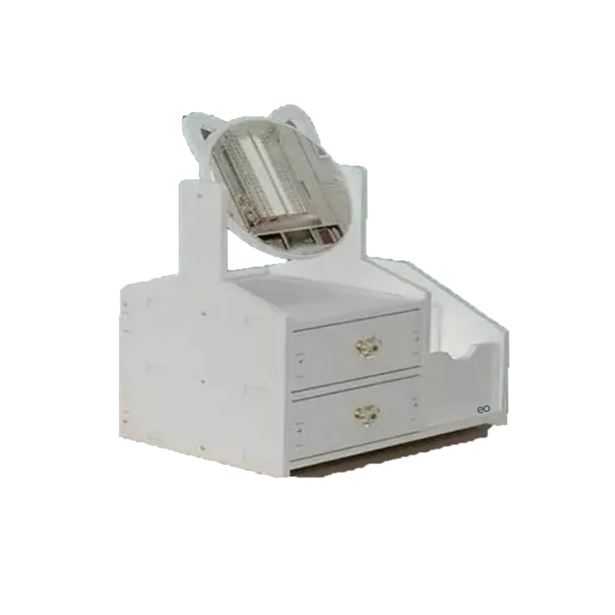 Foto 2 pulgar | Caja De Almacenamiento De Cosméticos Multifuncional + Espejo Eo Safe Imports Esi-20301 Blanco