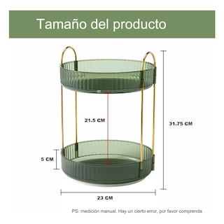 Foto 2 | Organizador De Maquillaje Giratorio De 360 Grados Para Tocador Eo Safe Imports Esi-20300 Verde
