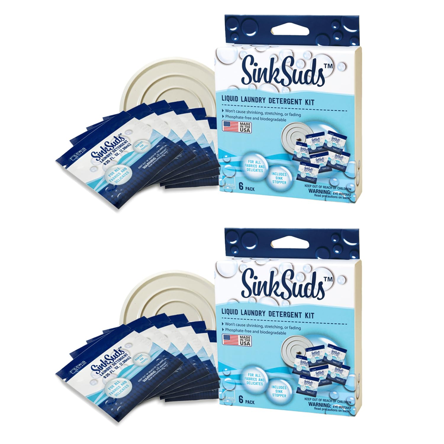 Foto 2 pulgar | Detergente Para Ropa Sinksuds  Jabón Líquido  12 Paquetes  Tamaño De Viaje - Venta Internacional.