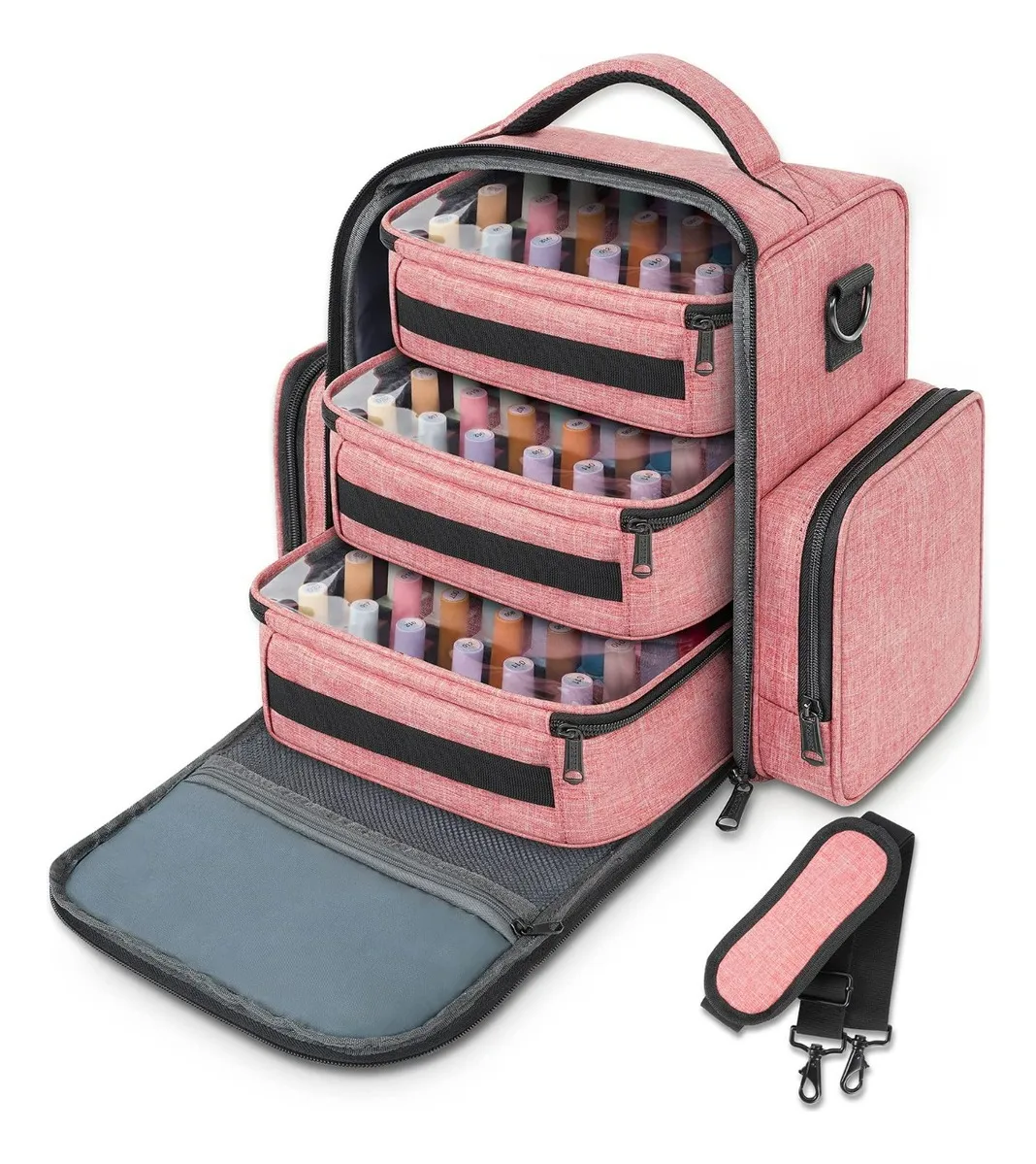 Foto 2 | Maletín de Maquillaje  Belug con 3 Bolsas Rosa