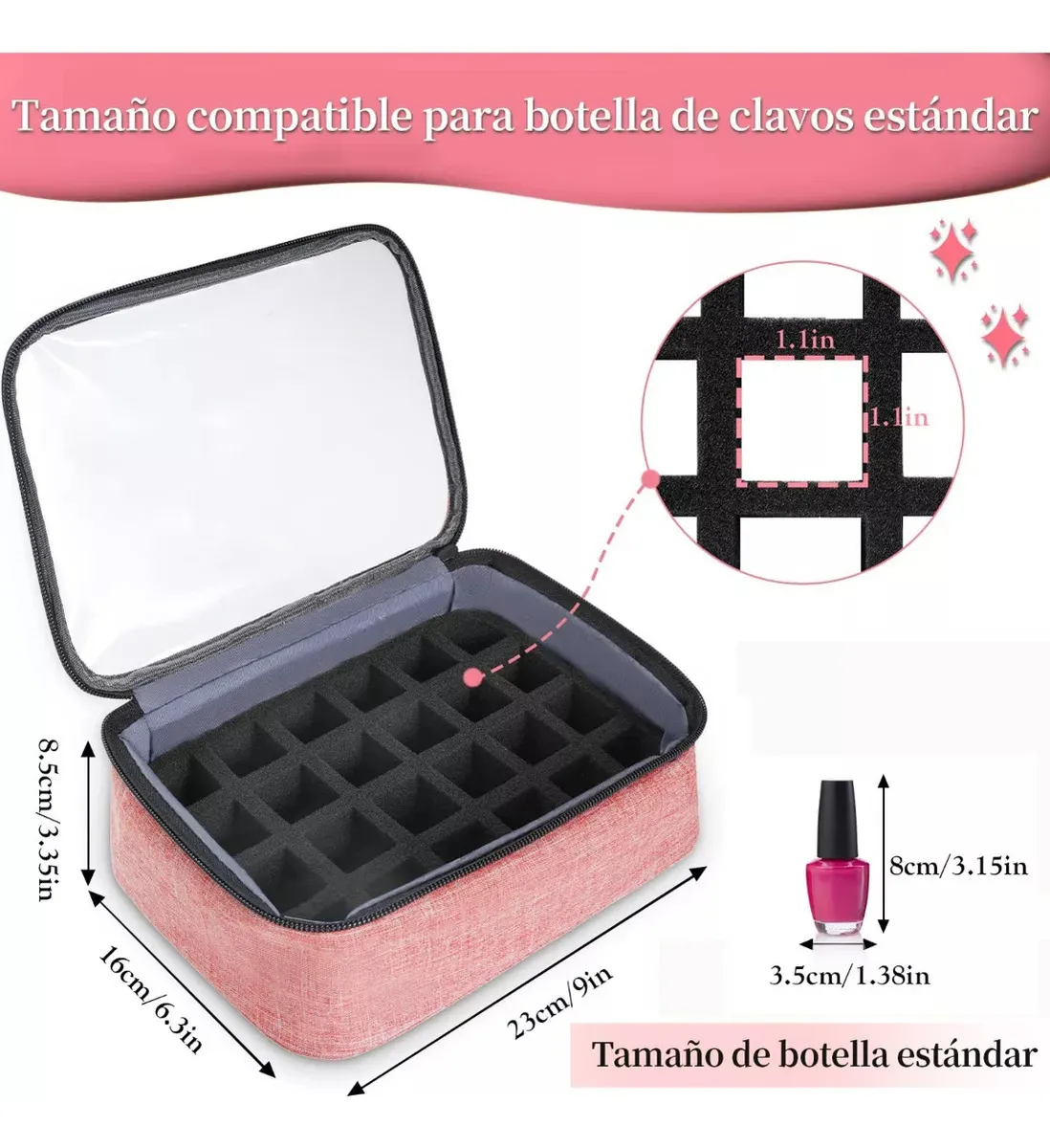 Foto 5 | Maletín de Maquillaje  Belug con 3 Bolsas Rosa