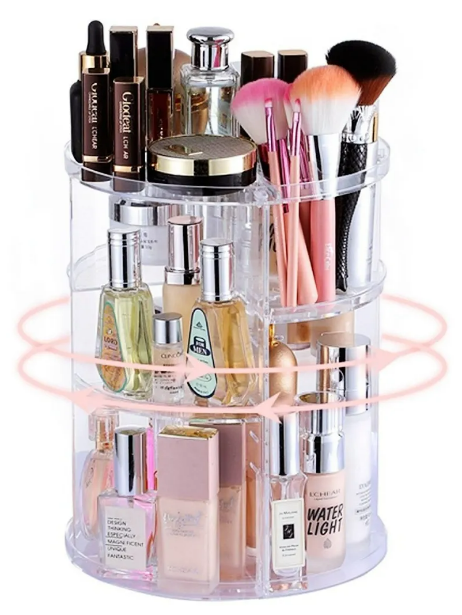 Foto 3 pulgar | Xtellar Organizador De Maquillaje Acrílico De Lujo Con Gran Capacidad  Porta Brochas Y Cosméticos Giratorio