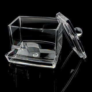Foto 2 | Caja Organizadora De Bastoncillos De Algodón Acrílico Transparente 9 X 6 5 X 6 5 Cm - Venta Internacional.
