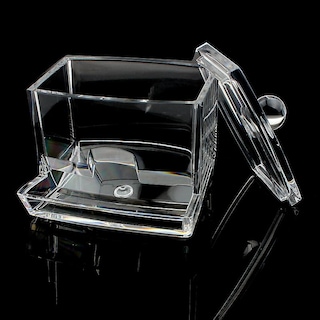 Foto 2 | Caja Organizadora De Bastoncillos De Algodón Acrílico Transparente 9 X 6 5 X 6 5 Cm - Venta Internacional.