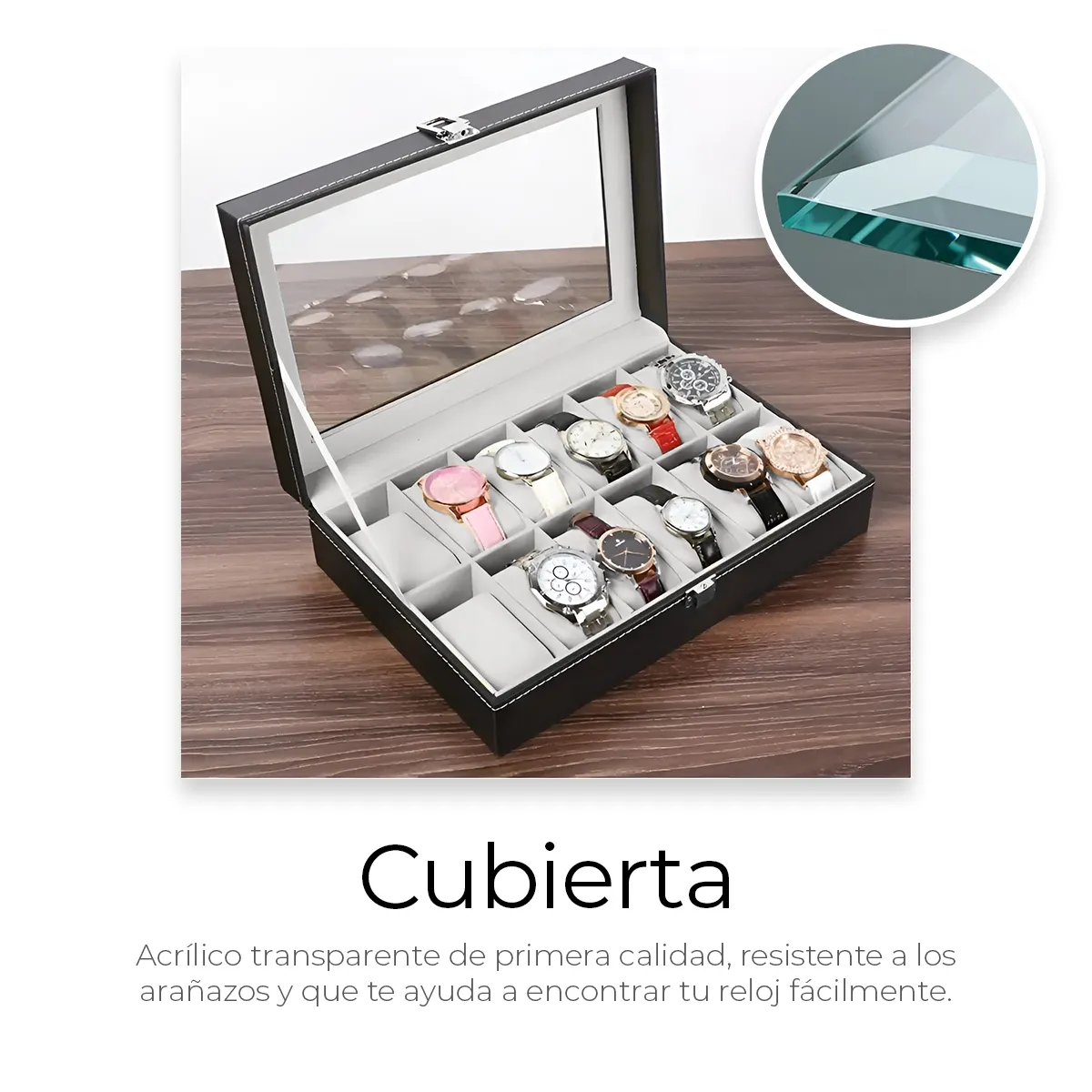Foto 5 pulgar | Estuche Xtellar Alhajero Organizador De Relojes Y Joyas 12 Espacios
