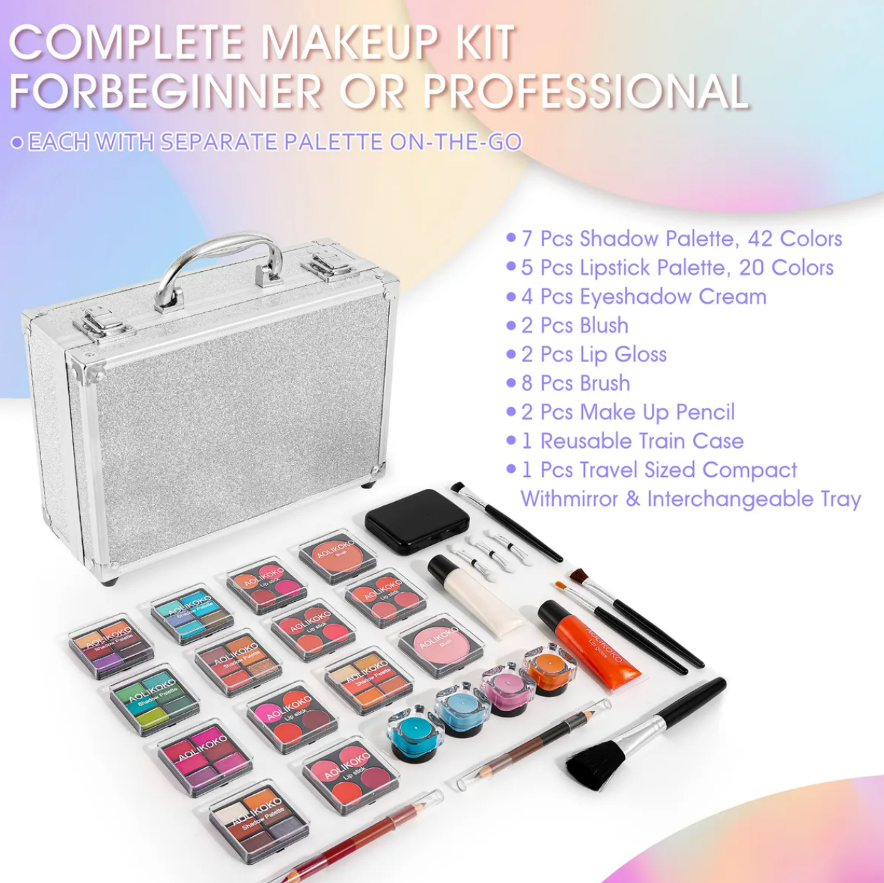 Foto 3 pulgar | Kit De Maquillaje Para Mujer 30 Piezas