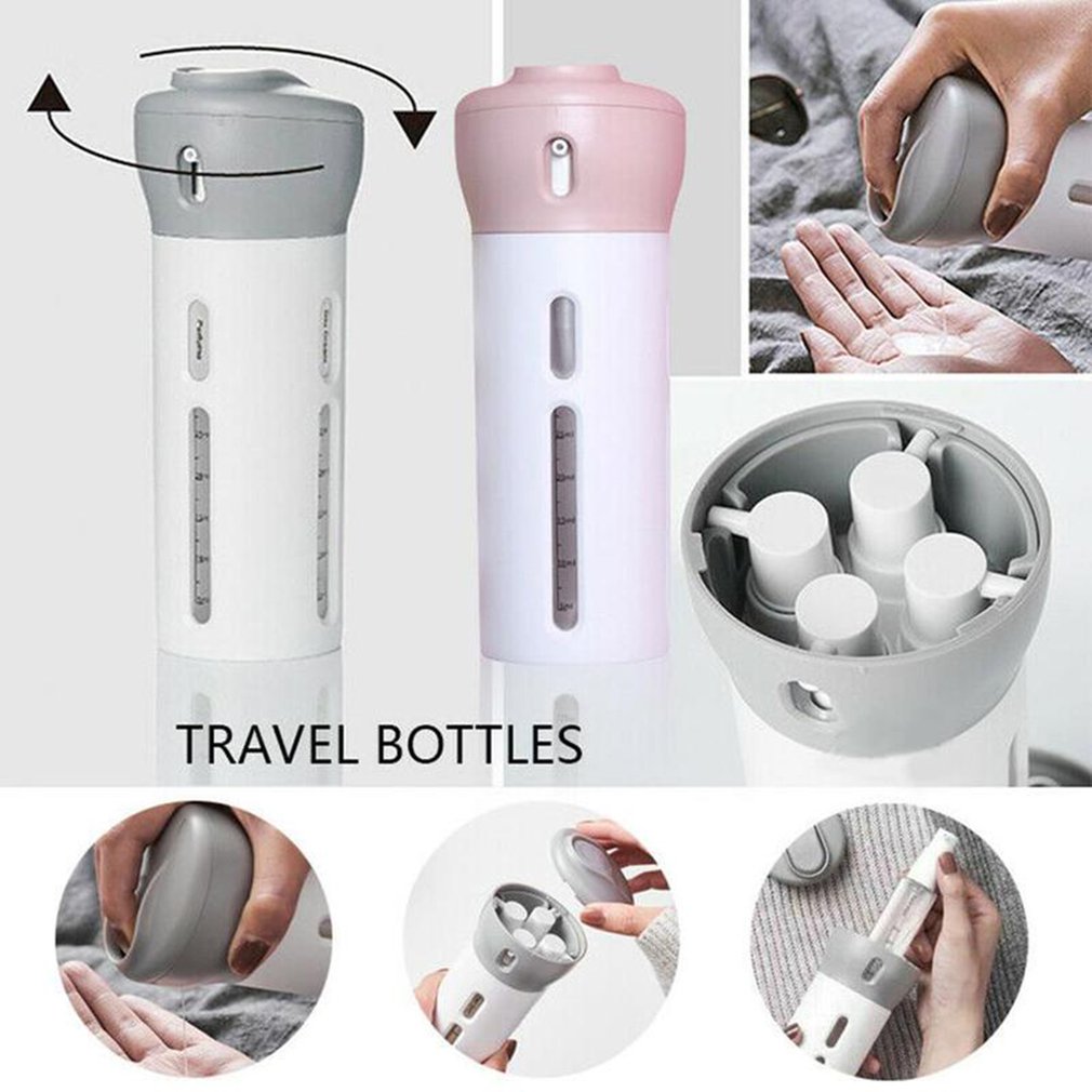Foto 3 pulgar | Set Travel Bottles Dispensador De Loción 4 En 1 Genérica  Color Gris - Venta Internacional.