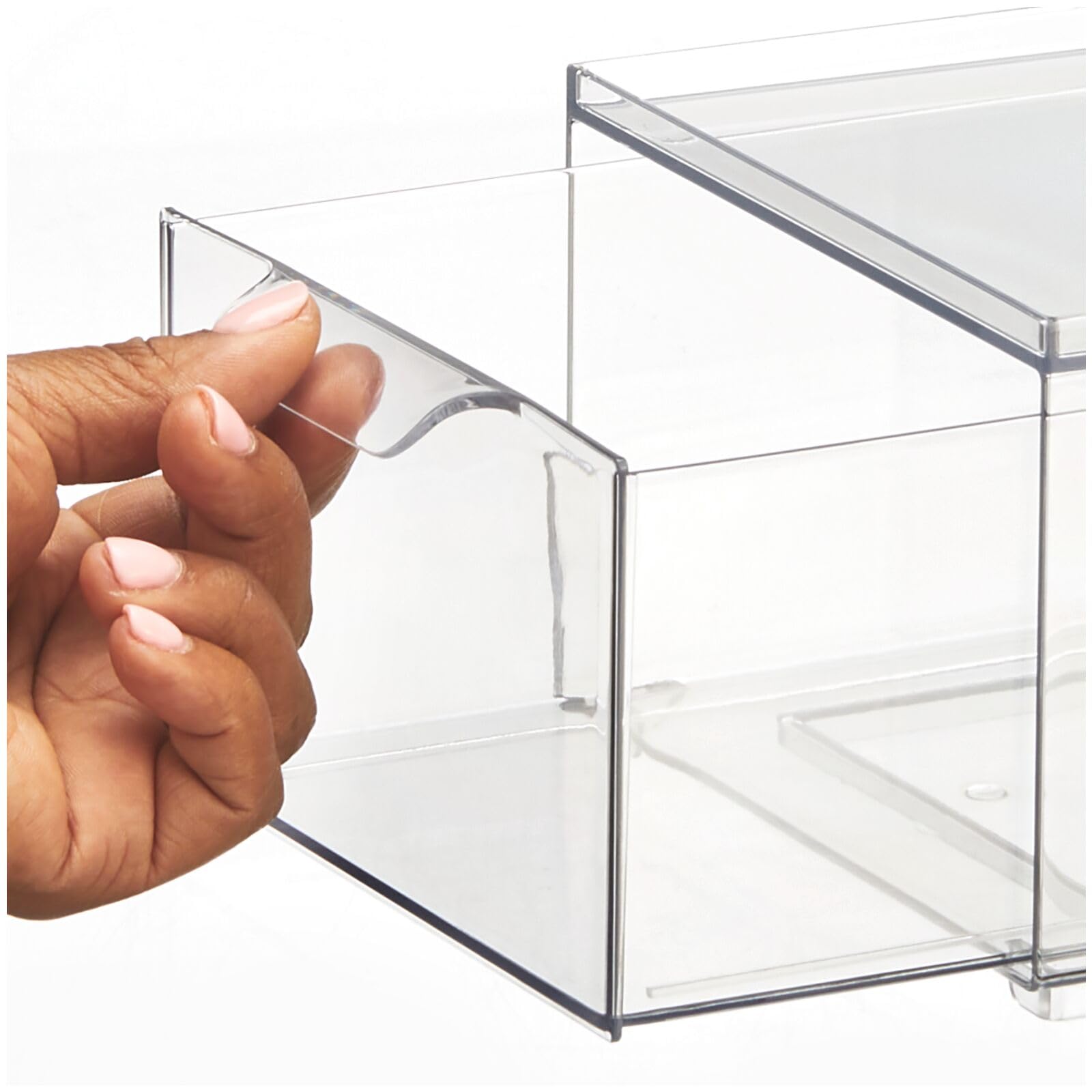 Foto 6 | Contenedores De Almacenamiento Mdesign Apilables Con 2 Cajones Extraíbles  Paquete De 2 - Venta Internacional.