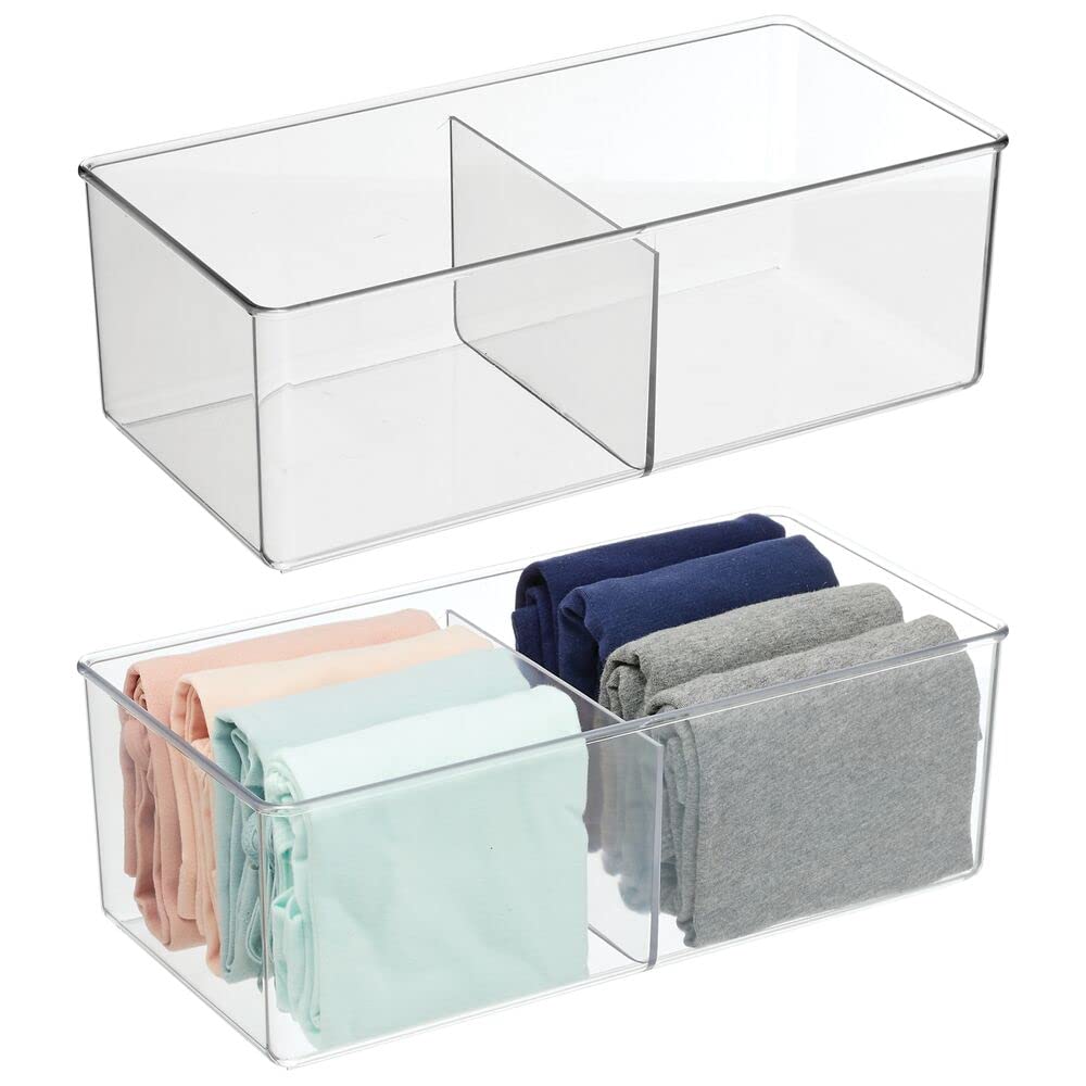 Foto 1 | Caja De Almacenamiento Mdesign Con 2 Compartimentos De Plástico Sin Bpa - Venta Internacional.