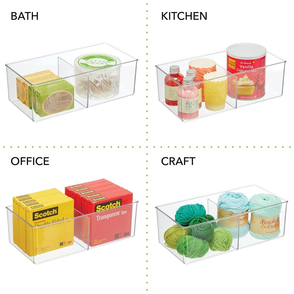 Foto 6 pulgar | Caja De Almacenamiento Mdesign Con 2 Compartimentos De Plástico Sin Bpa - Venta Internacional.