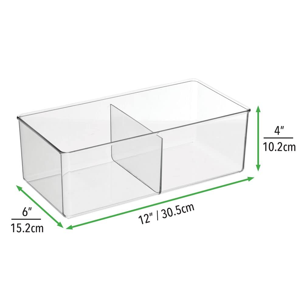 Foto 8 pulgar | Caja De Almacenamiento Mdesign Con 2 Compartimentos De Plástico Sin Bpa - Venta Internacional.