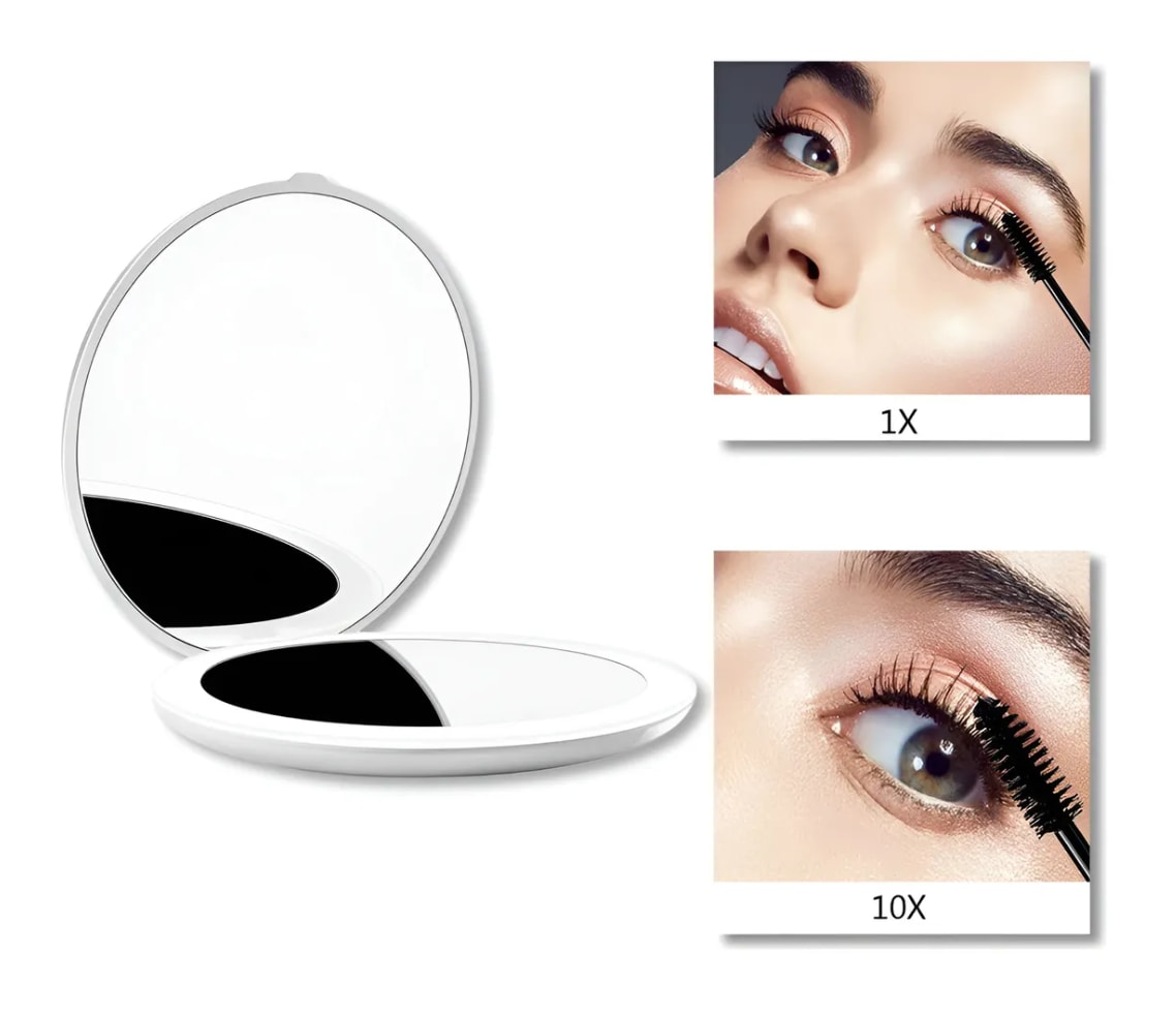 Espejo Xtellar De Maquillaje Redondo Portátil Led Bonito Con Aumento $599