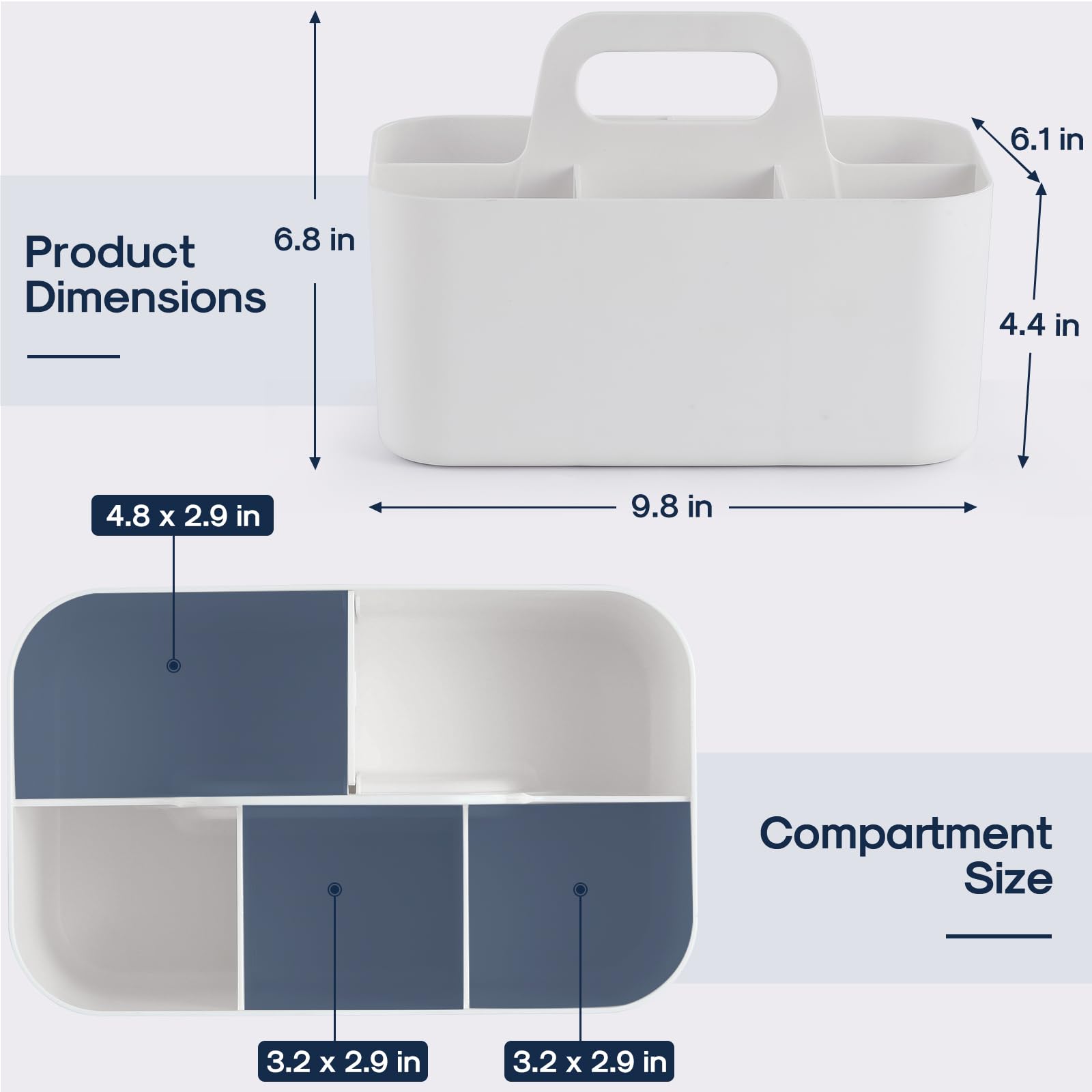Foto 6 pulgar | Cubo De Plástico Apilable Multiusos Caddy Organizer Aozita - Venta Internacional.