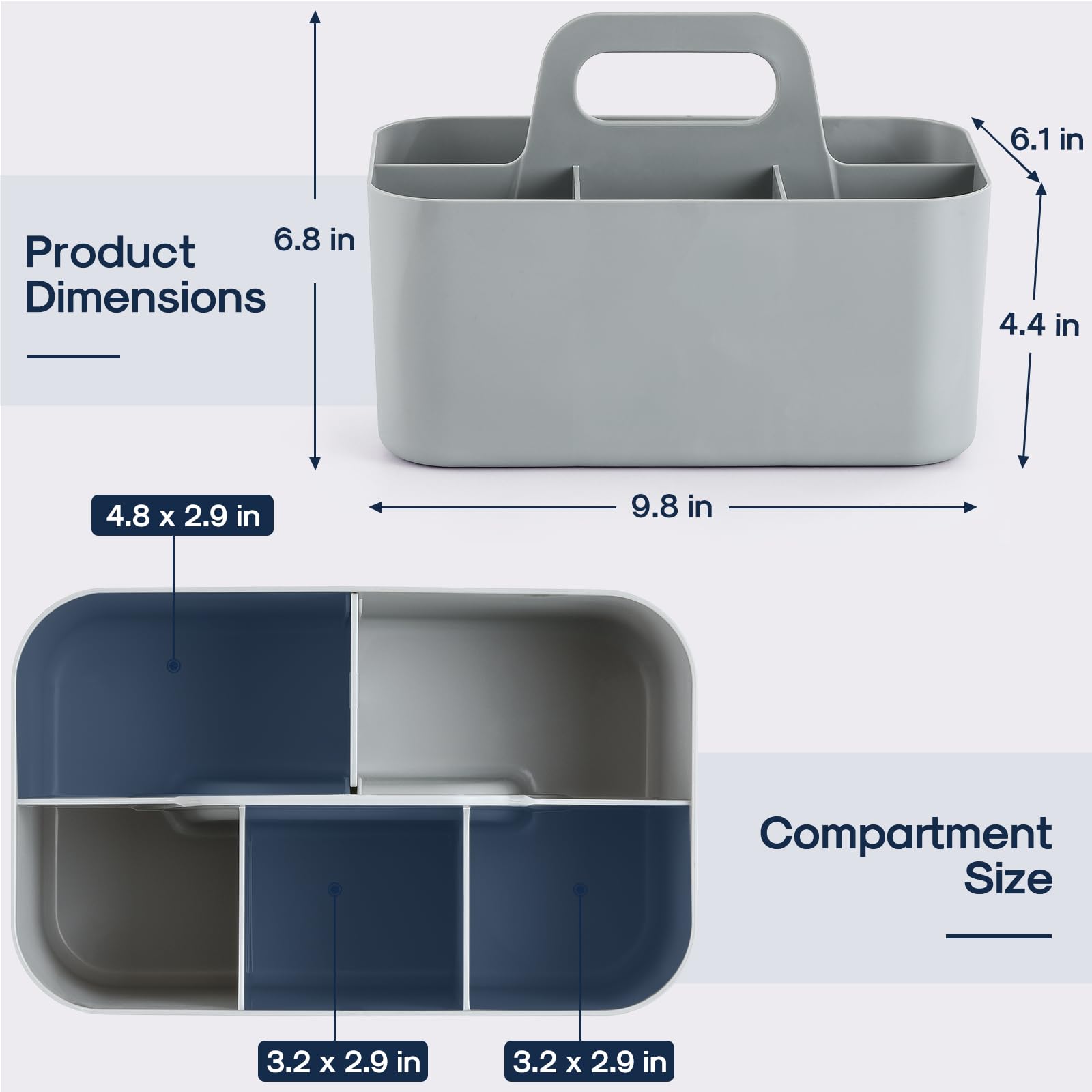 Foto 6 pulgar | Cubo De Plástico Apilable Multiusos Caddy Organizer Aozita - Venta Internacional.