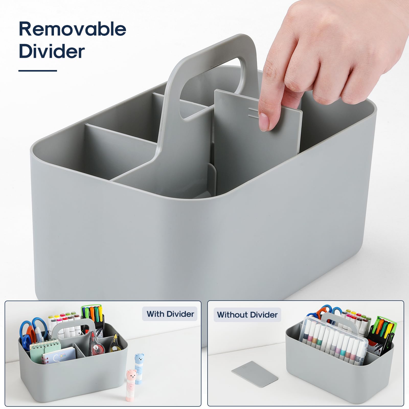 Foto 6 | Cubo De Plástico Apilable Multiusos Caddy Organizer Aozita - Venta Internacional.