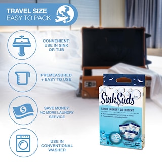 Foto 3 | Detergente Para Ropa Jabón Líquido Sinksuds Travel 60 Ml (paquete De 16) - Venta Internacional.