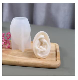 Foto 3 | Molde Silicon De Navidad Sagrada Familia Virgen Jesus Vela 3d Blanco