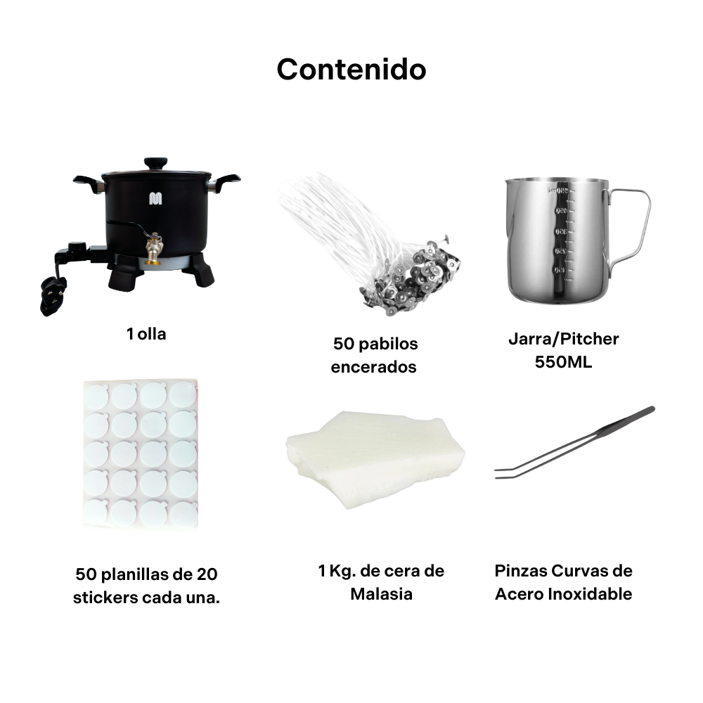 Foto 3 pulgar | Kit De Fabricación De Velas. Derretidor De Cera Más Accesorios