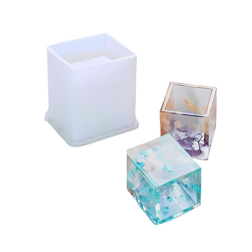 Foto 1 | Molde De Silicón Para Resina Vaso Cuadrado, Bricolaje, Diy.