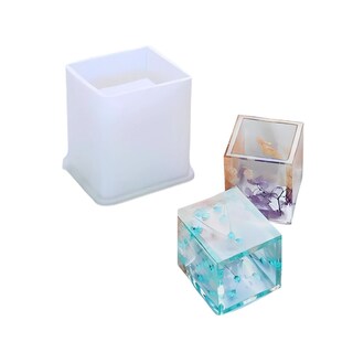 Foto 1 | Molde De Silicón Para Resina Vaso Cuadrado, Bricolaje, Diy.