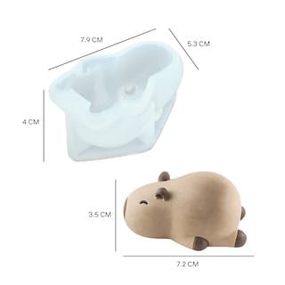 Foto 2 | Molde De Silicón Capibara Acostada 3d Para Vela