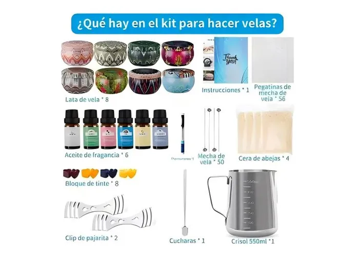Foto 3 pulgar | Kit de Fabricación de Velas Aromáticas Xtellar