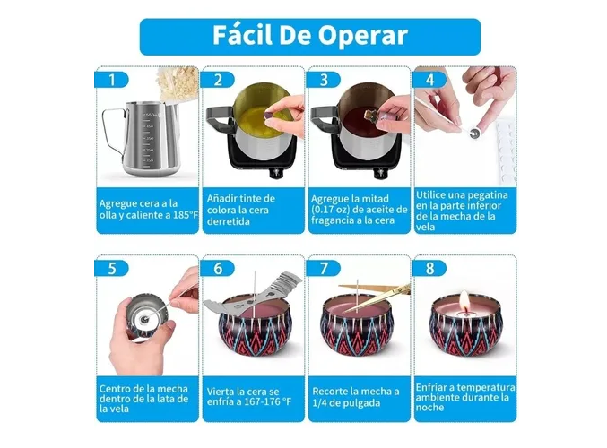 Foto 5 | Kit de Fabricación de Velas Aromáticas Xtellar