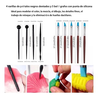 Foto 3 | Herramientas De Modelado De Cerámica Y Arcilla, 42 Piezas Eo Safe Imports Esi-19790 Multicolor