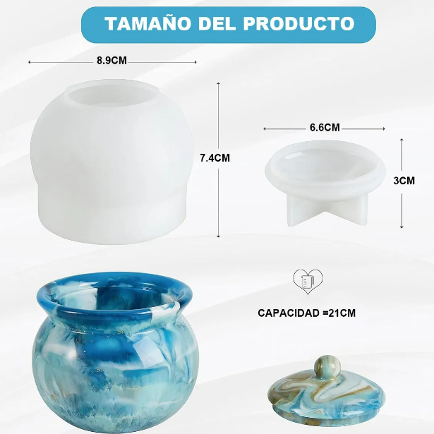 Foto 3 pulgar | Juego De Moldes De Silicona Xtellar Para Jarros Únicos Y Creativos