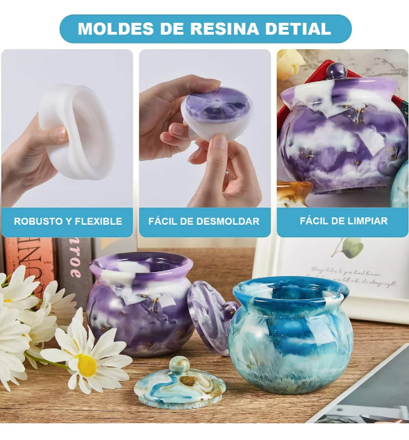 Foto 4 pulgar | Juego De Moldes De Silicona Xtellar Para Jarros Únicos Y Creativos