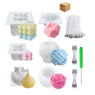 Foto 1 | 109 Piezas Molde De Vela De Silicona Kit Para Diy Velas Belug Blanco