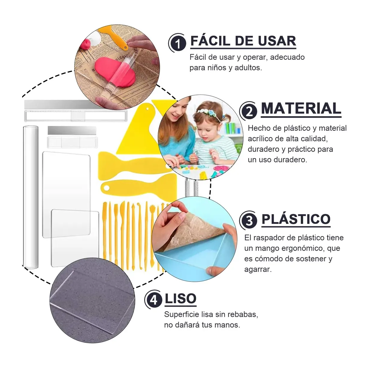 Foto 4 pulgar | Accesorios para Arcilla 27 Piezas