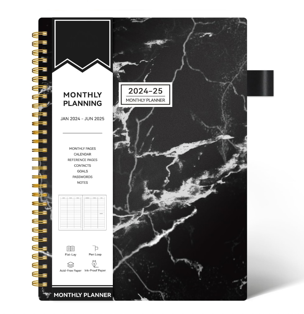 Agenda Mensual Negra 2024 $1,094