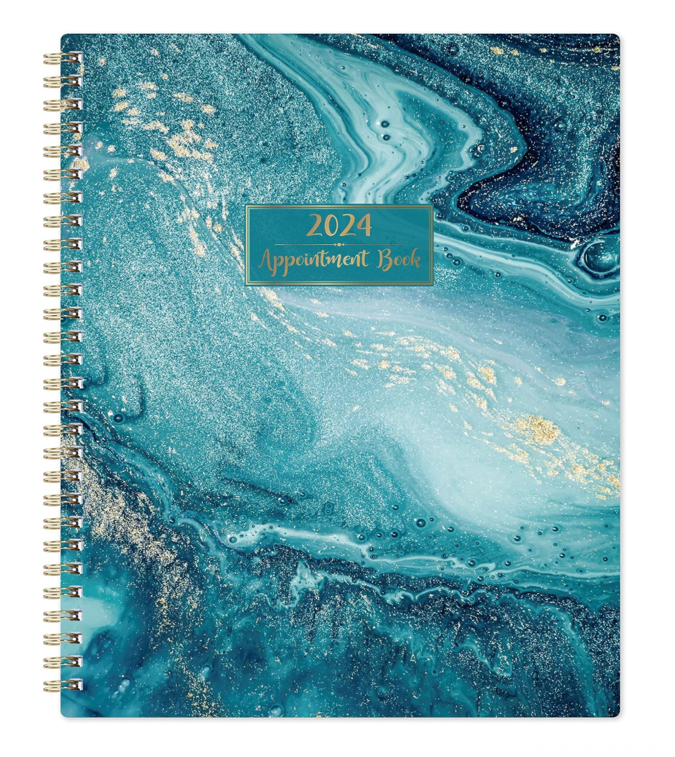 Agenda Azul Marble Semanal 2024