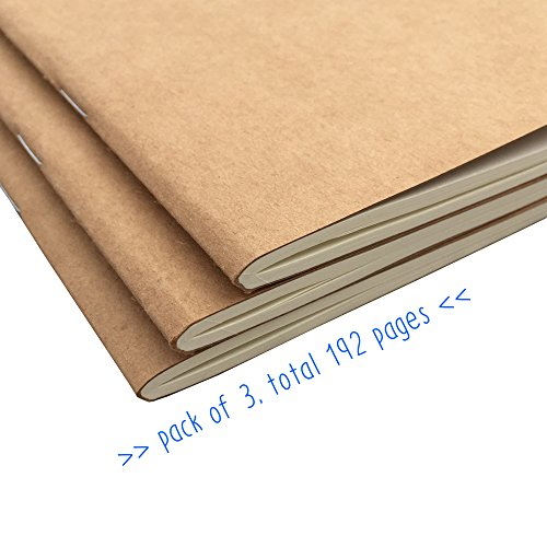 Foto 4 pulgar | Venta Internacional- (set De 3) Cuadernillo Viajero Rayado, 8.25x4.25 Pulg, 100gsm, Reglas Gruesas, 192 Páginas
