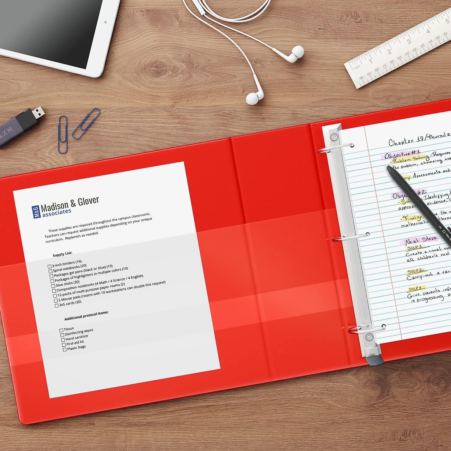 Foto 6 pulgar | Binder Staples Heavy Duty 12,7 Cm Con 3 Anillas, Color Rojo, Paquete De 2 - Venta Internacional.
