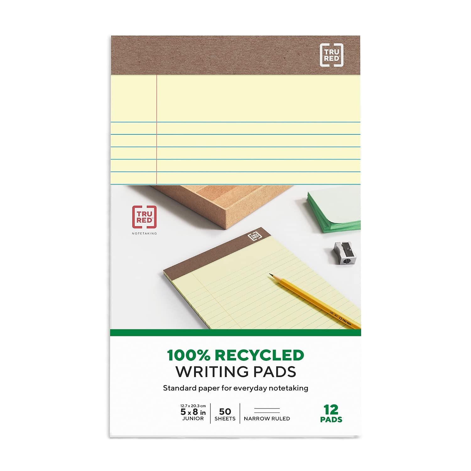 Foto 4 | Bloc De Notas Staples 815590, 100% Reciclados, Con Rayas Estrechas, Paquete De 12 - Venta Internacional.