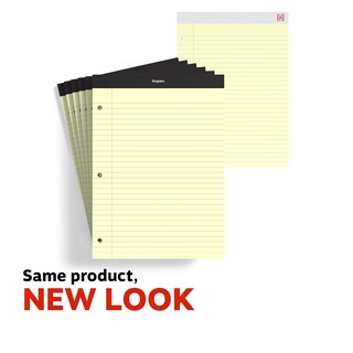 Foto 3 | Bloc De Notas Staples, Con Rayas Anchas, 8.5 X 11.75 Pulgadas, 100 Hojas, 6 Blocs - Venta Internacional.
