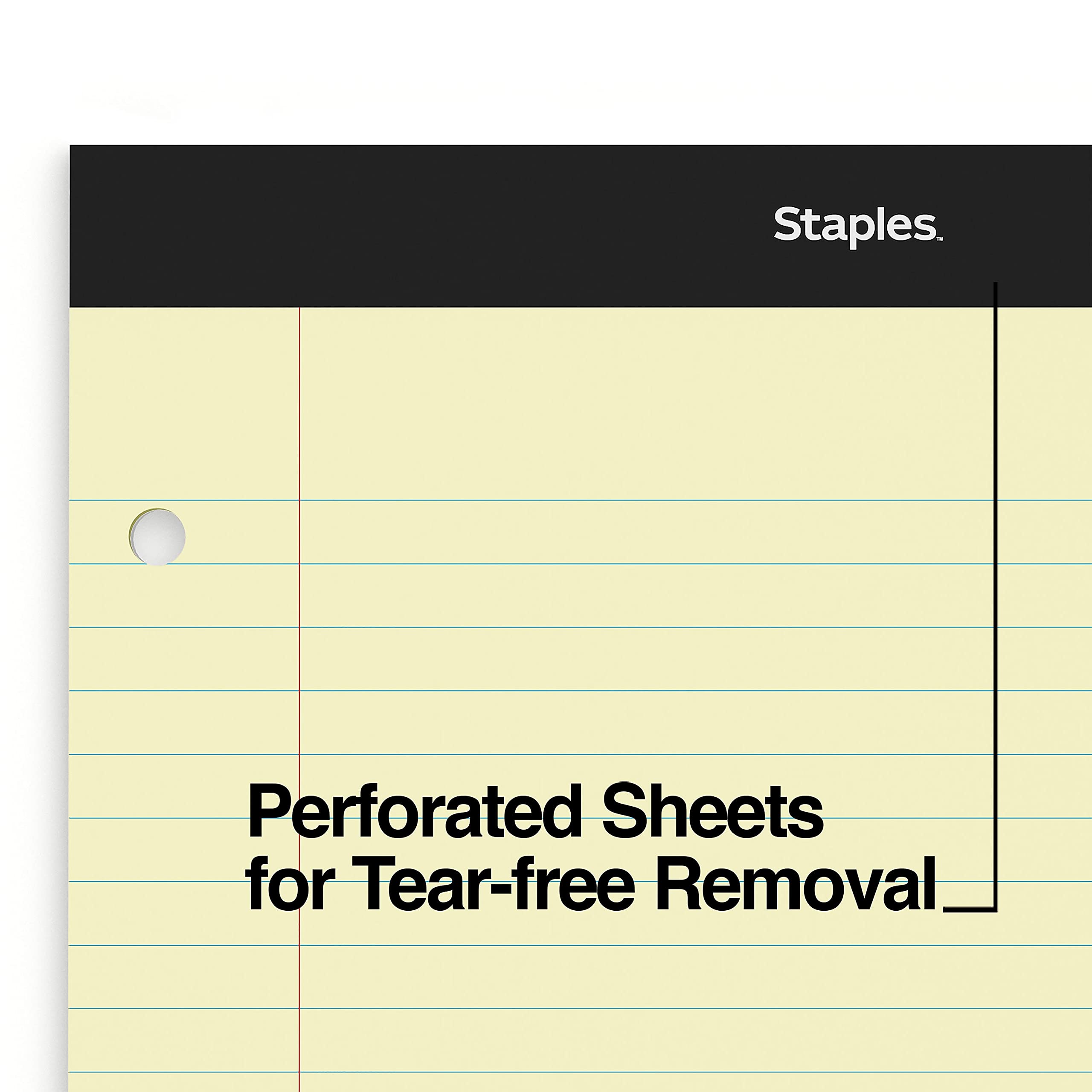 Foto 5 | Bloc De Notas Staples, Con Rayas Anchas, 8.5 X 11.75 Pulgadas, 100 Hojas, 6 Blocs - Venta Internacional.