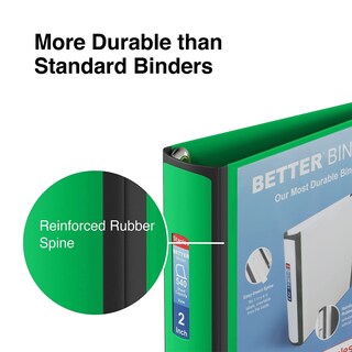 Foto 3 | Anillas En D De 2 Pulgadas De Binder Staples Better, Color Verde - Venta Internacional.