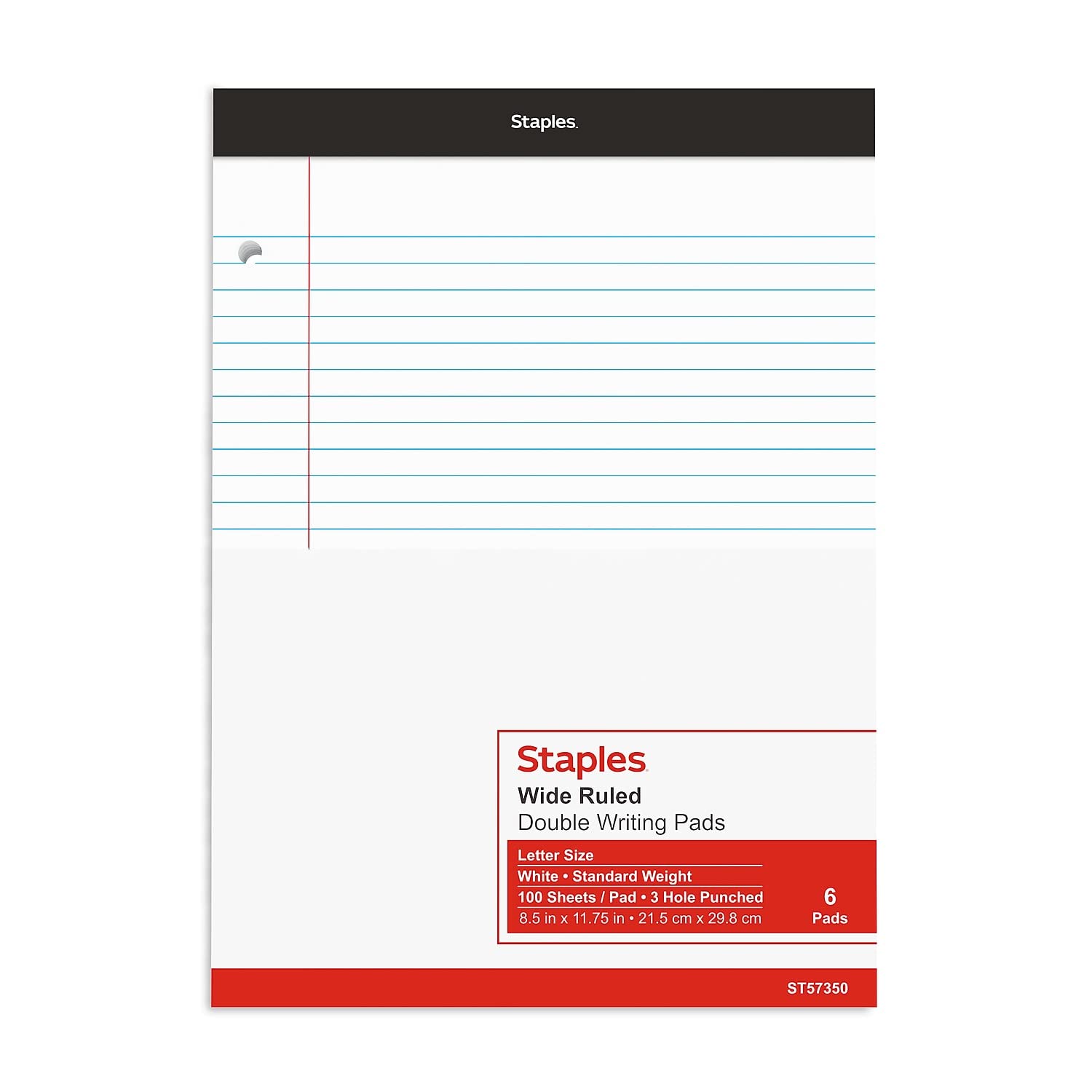 Foto 5 pulgar | Bloc De Notas Staples St57350vs De 21,6 Cm X 29,8 Cm De Ancho, Rayado, 100 Hojas - Venta Internacional.