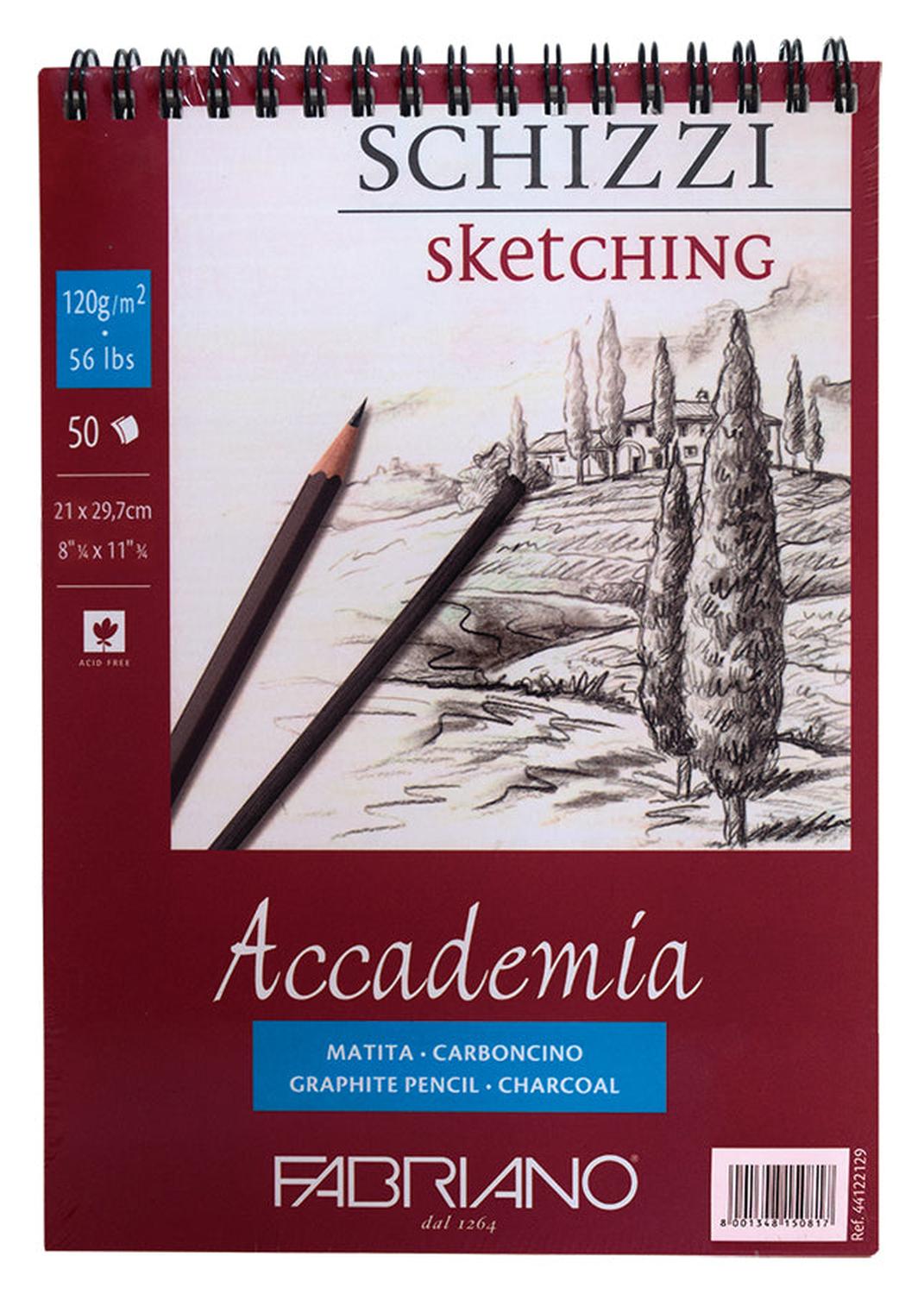 Block Para Sketch Y Dibujo Academia 21x29.7cm Fabriano