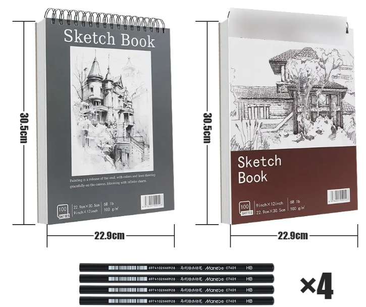 Foto 3 pulgar | Xtellar Sketchbook Premium  Cuaderno De Dibujo Y Boceto Con 400 Páginas De Papel De Alta Calidad Para Artistas